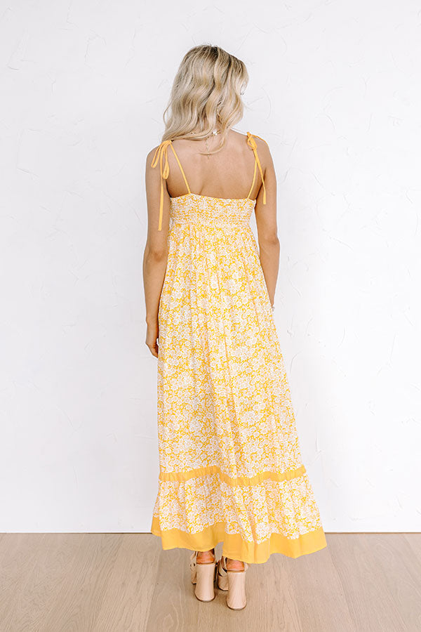 Boho Beauty Floral Maxi Dress in Marigold Image - 4