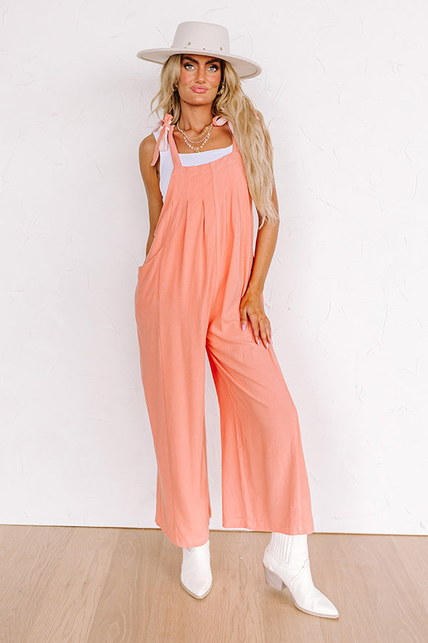 Sunny Days Ahead Jumpsuit in Coral
