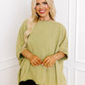 Effortless Vibes Mineral Wash Oversized Tee in Lime Punch Curves Image - 1