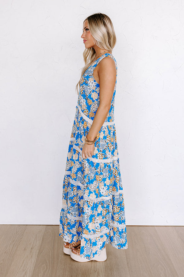 San Fran Cafe Floral Maxi Dress Image - 4