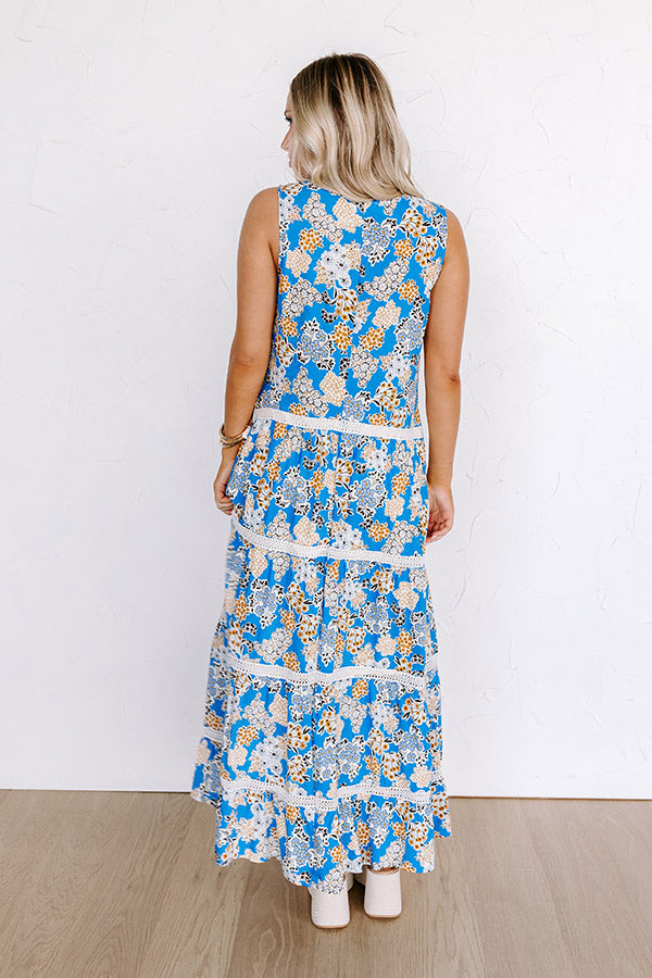 San Fran Cafe Floral Maxi Dress Image - 3