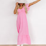 Sunny Smiles Smocked Maxi in Pink Image - 1