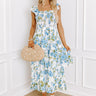 Rose Garden Gala Tiered Midi in Blue Image - 1