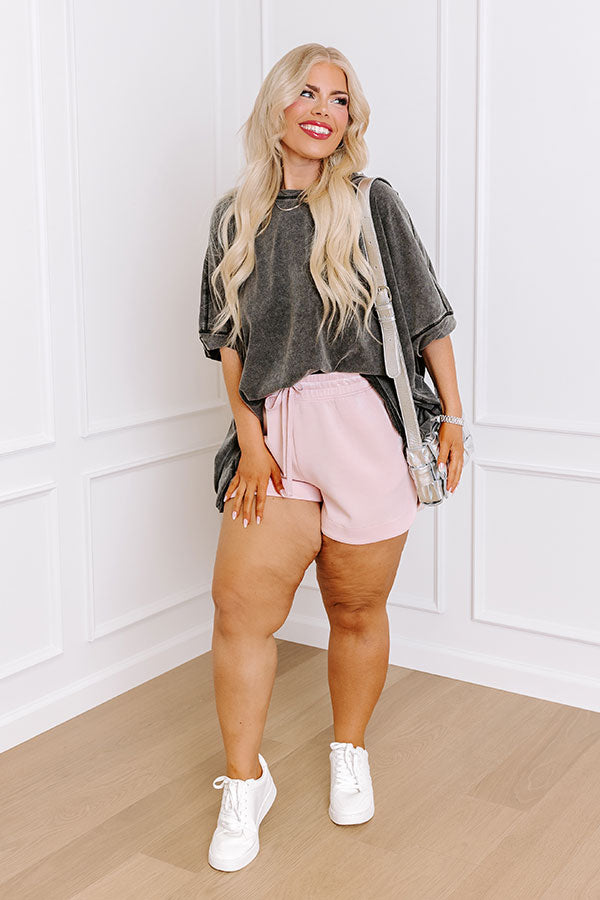 Effortless Vibes Mineral Wash Oversized Tee in Vintage Black Curves Image - 5