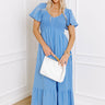 Sunny Smiles Smocked Maxi in Sky Blue Image - 1