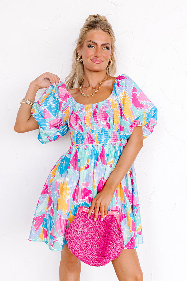 Candy Crush Smocked Mini Dress Image - 5