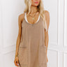 Calm Energy Mineral Wash Romper Dress in Mocha Image - 1
