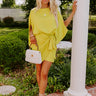 Summer Cocktail Party Mini Dress in Chartreuse Image - 1