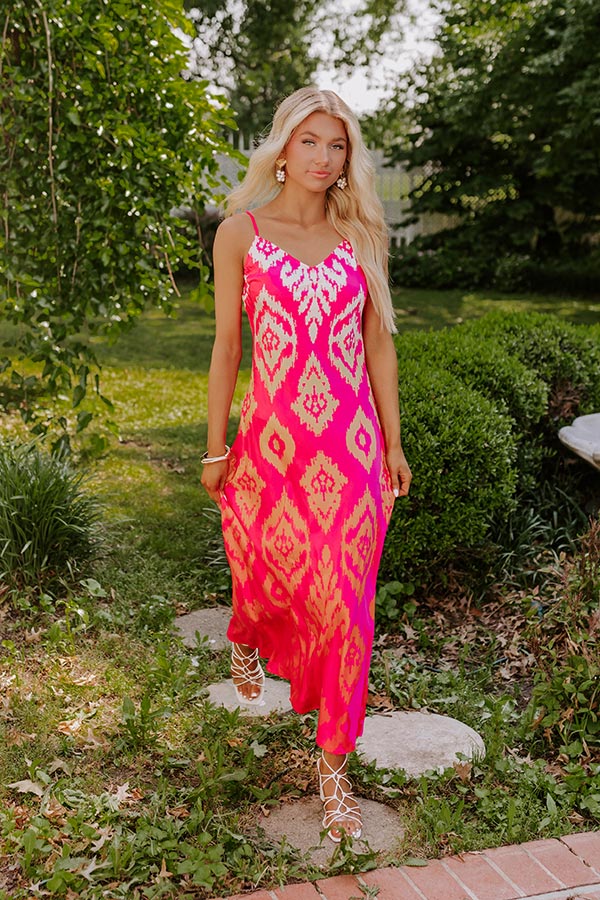 Make A Statement Satin Maxi Dress Image - 1