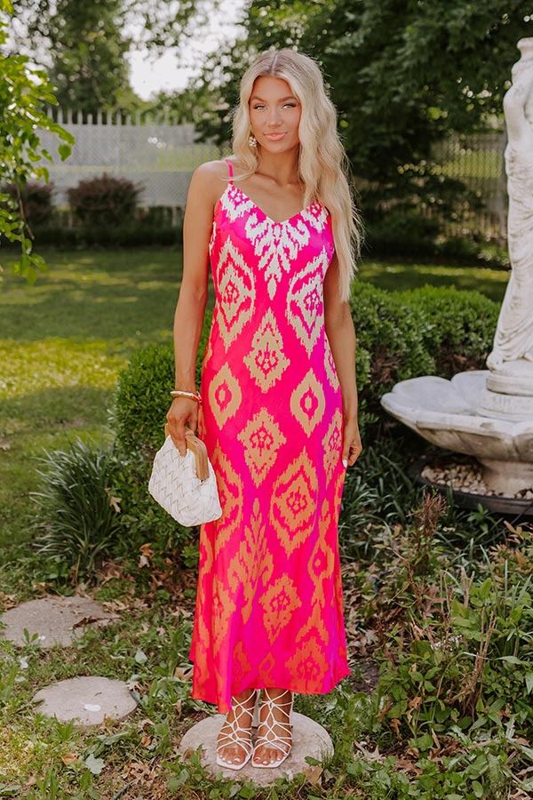 Make A Statement Satin Maxi Dress Image - 5