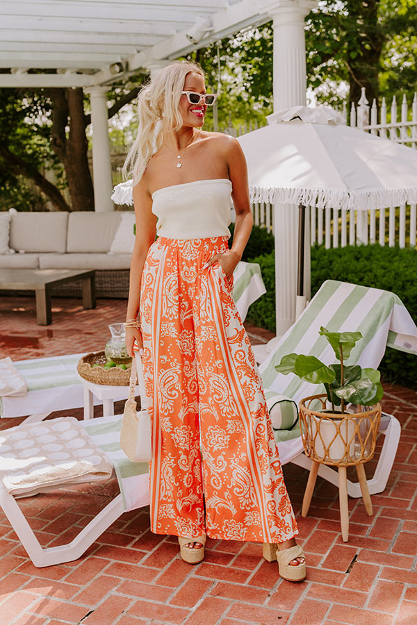 Sunny Smiles High Waist Satin Pants Image - 1