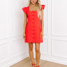 Uptown Party Quilted Mini Dress in Red Image - 1