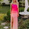 Red Carpet Ready Ruched Maxi Dress Image - 1