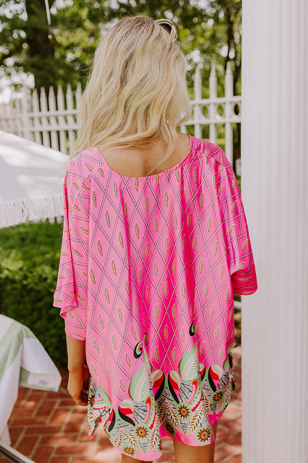 Aruba Cruise Satin Caftan Top Image - 5