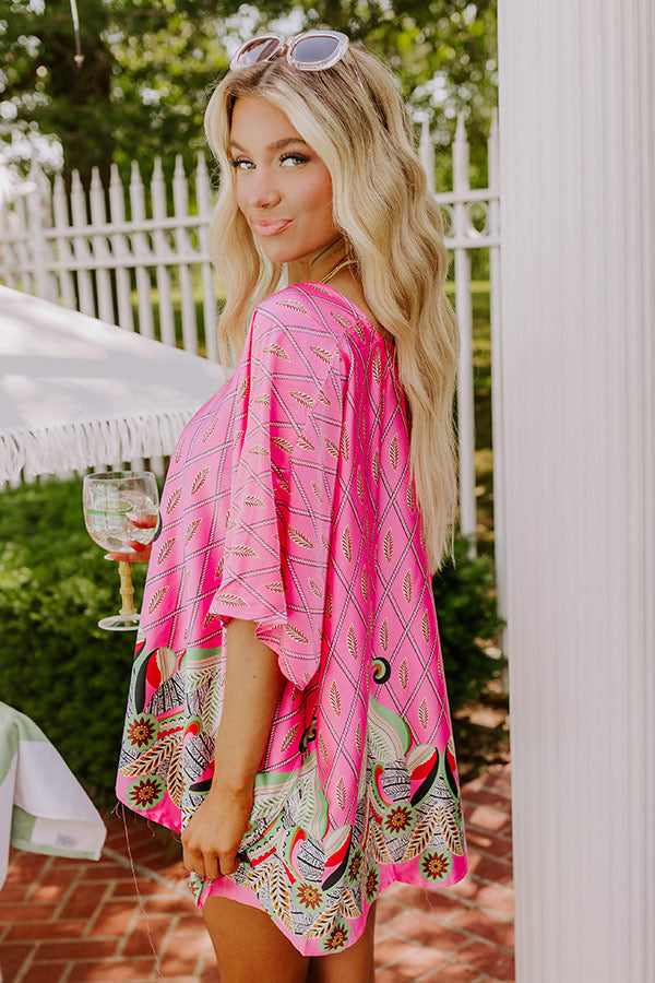 Aruba Cruise Satin Caftan Top Image - 3