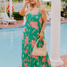 Vibrant Moment Floral Maxi Dress in Jade Curves Image - 1