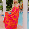 Vibrant Moment Floral Maxi Dress in Tangerine Image - 1