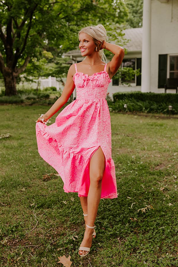 Cosmos and City Lights Jacquard Midi Image - 1