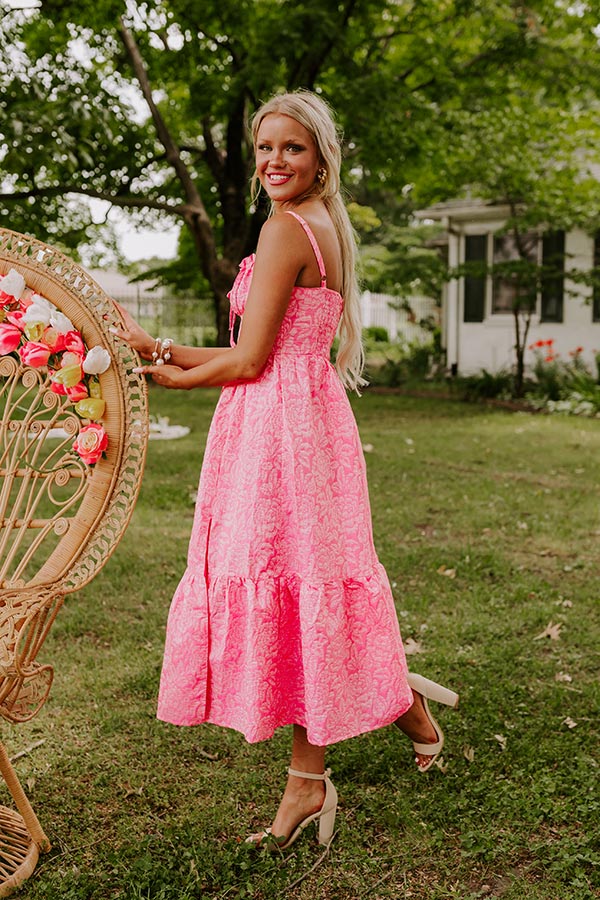 Cosmos and City Lights Jacquard Midi Image - 5