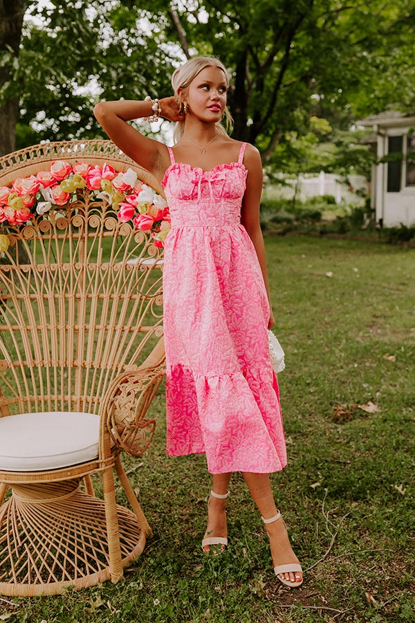 Cosmos and City Lights Jacquard Midi Image - 2