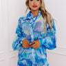 Oceanic Oasis Chiffon Button Up Image - 1