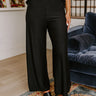 Uptown Brunch High Waist Knit Pants in Black Image - 1