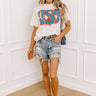  cream USA Vintage Graphic Tee 