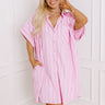 Yacht Club Stripe Mini Dress in Pink Curves Image - 1