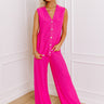 Uptown Brunch Knit Vest Top in Hot Pink Image - 1