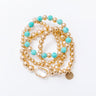 All The Glam Stretch Bracelet Set in Turquoise Image - 1