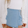 The Olivia Denim Skort in Light Wash Image - 1