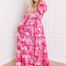 Chateau Chic Tiered Maxi Dress in Hot Pink Curves Image - 1