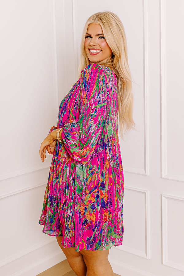 Midtown Moment Pleated Mini Dress Curves Image - 2