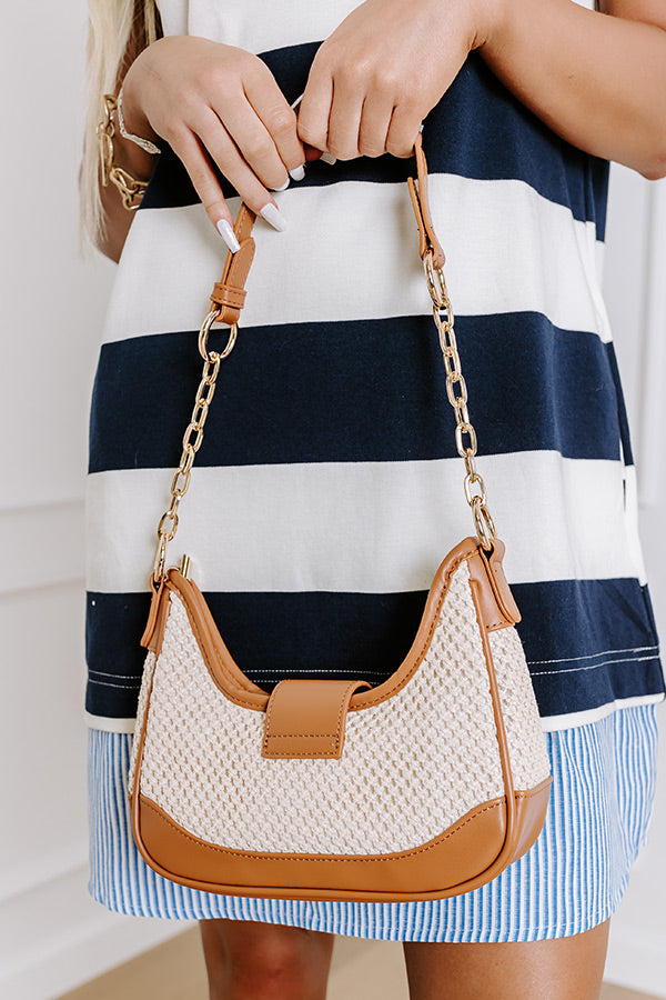 Stop The Show Woven Purse in Brown Image - 4