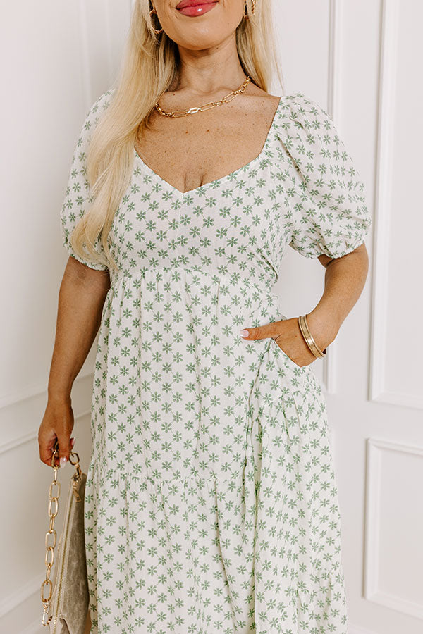 Countryside Charm Floral Maxi Dress Curves Image - 2