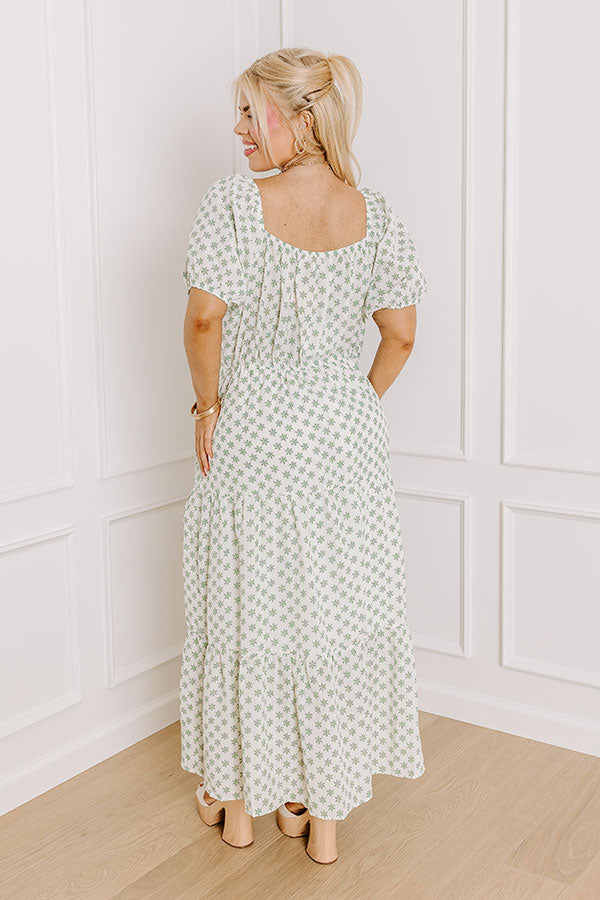 Countryside Charm Floral Maxi Dress Curves Image - 4