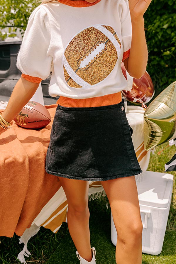 The Olivia Denim Skort in Black Image - 1