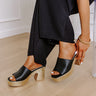 The Aaliyah Faux Leather Heel in Black Image - 1