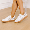 The Kimberly Faux Leather Sneaker in Silver Image - 1