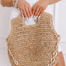 Sunny Day Stroll Woven Tote in Tan Image - 1