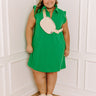 Coastal Dreamer Mini Dress in Kelly Green Curves Image - 1