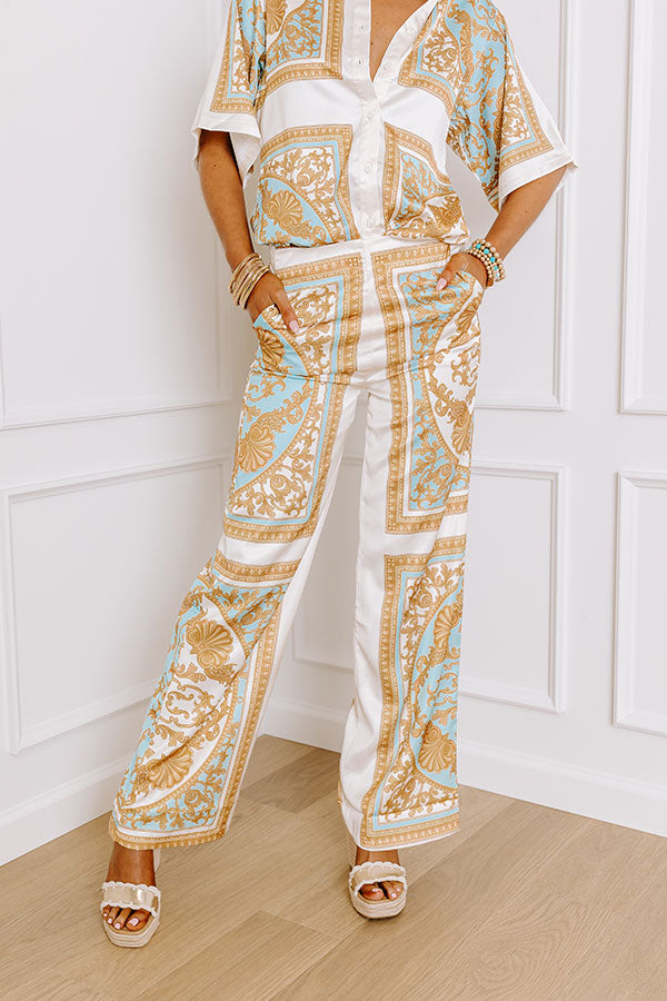 Retro Revival High Waist Satin Pants Image - 2