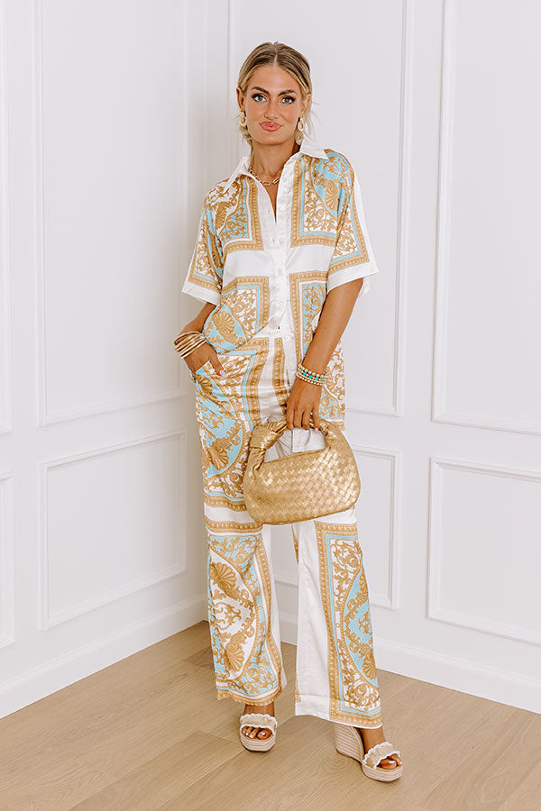 Retro Revival High Waist Satin Pants Image - 5