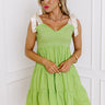 Total Crush Smocked Mini Dress in Lime Image - 1