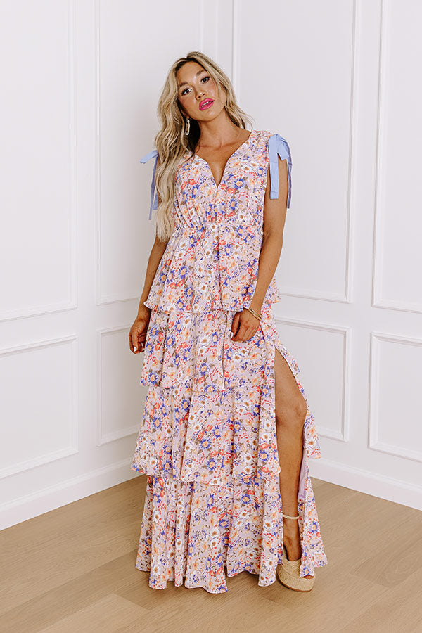 Gleeful Garden Tiered Maxi Dress Image - 2