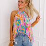 Aloha Attire Pleated Floral Top Image - 1