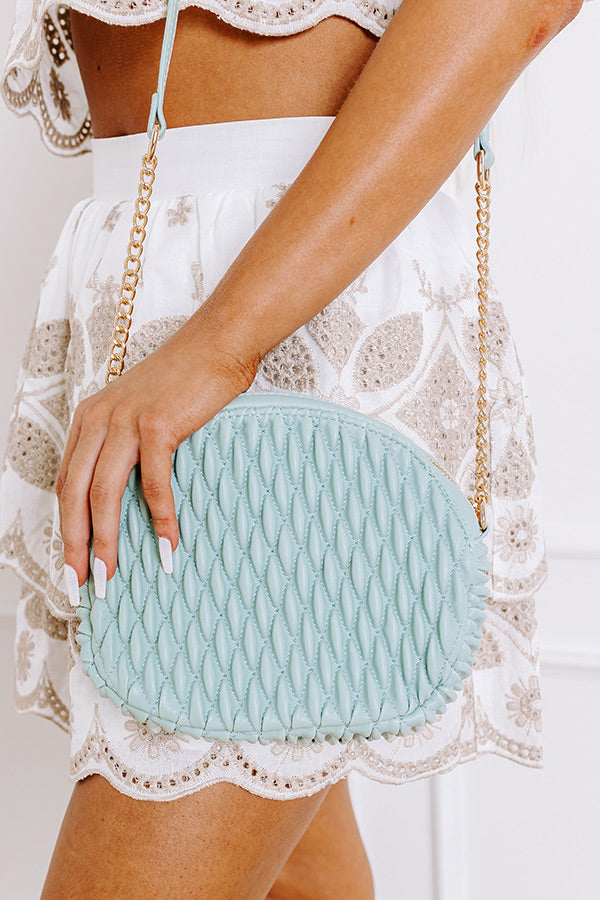 Mocktail Moment Faux Leather Crossbody in Mint Image - 2