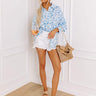Tropical Lifestyle Button Up in Blue Image - 1