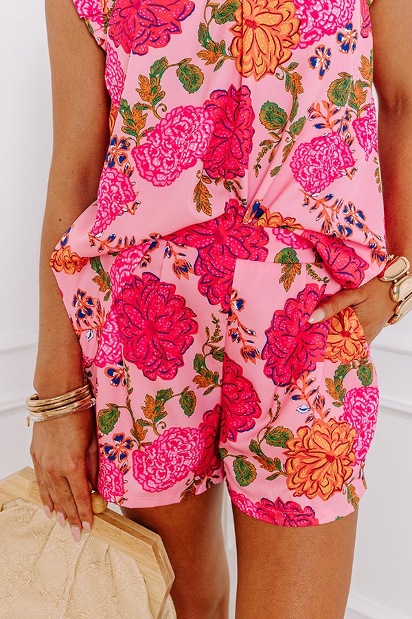 Garden Picnic High Waist Floral Shorts Image - 2