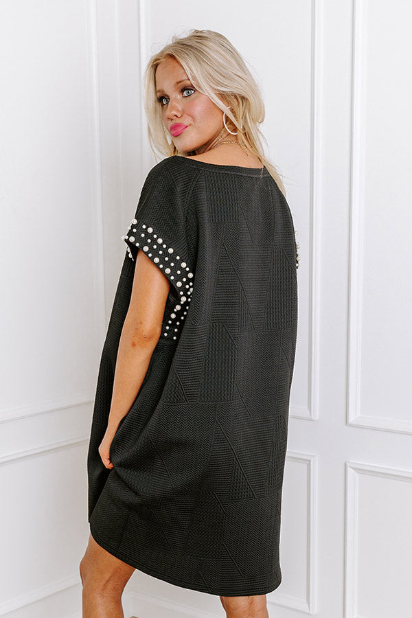 Manhattan Darling Pearl Embellished Mini Dress Image - 3